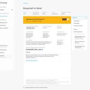 Trustlog Bürgschaftsverwaltung